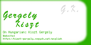 gergely kiszt business card